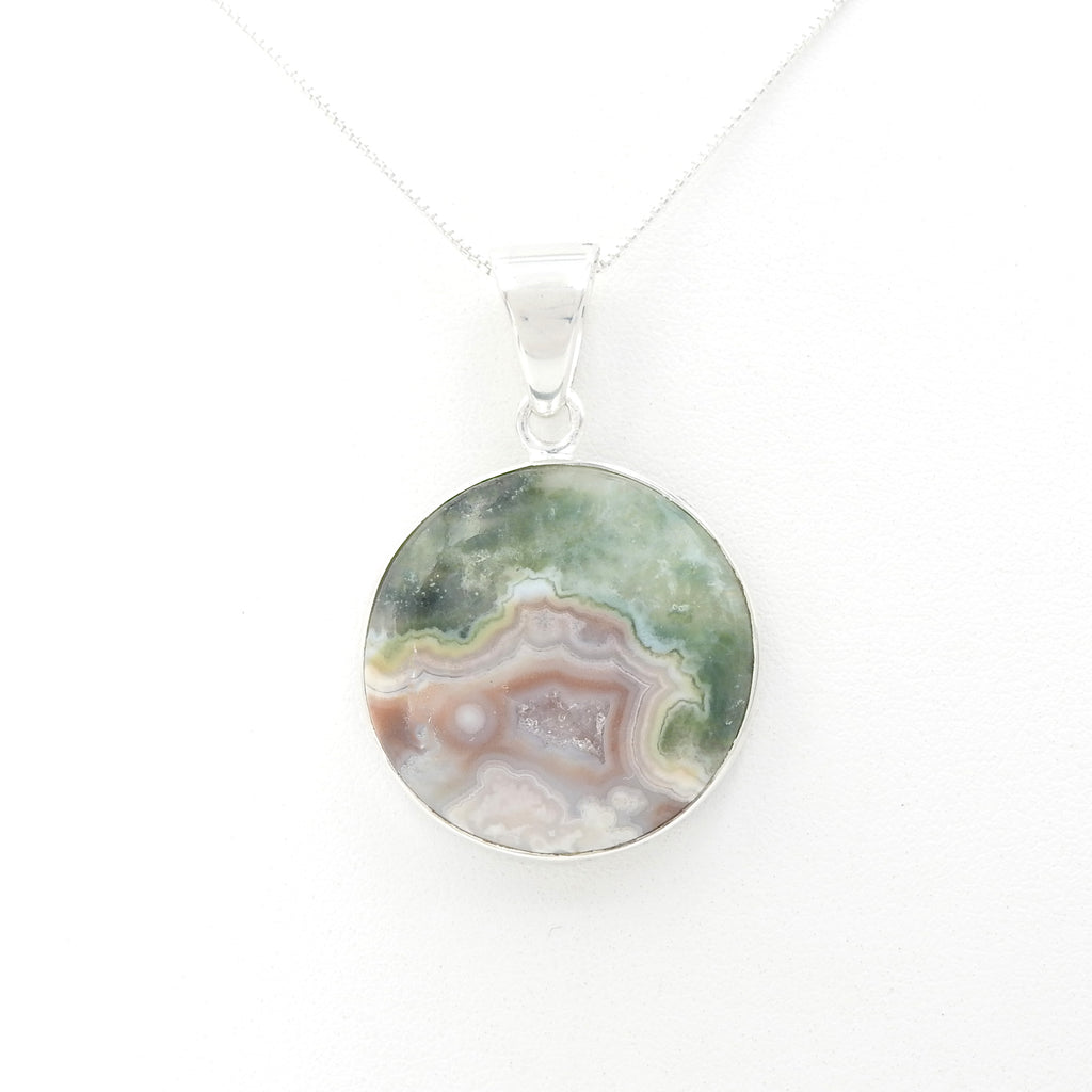 Sterling Silver Ocean Jasper Pendant