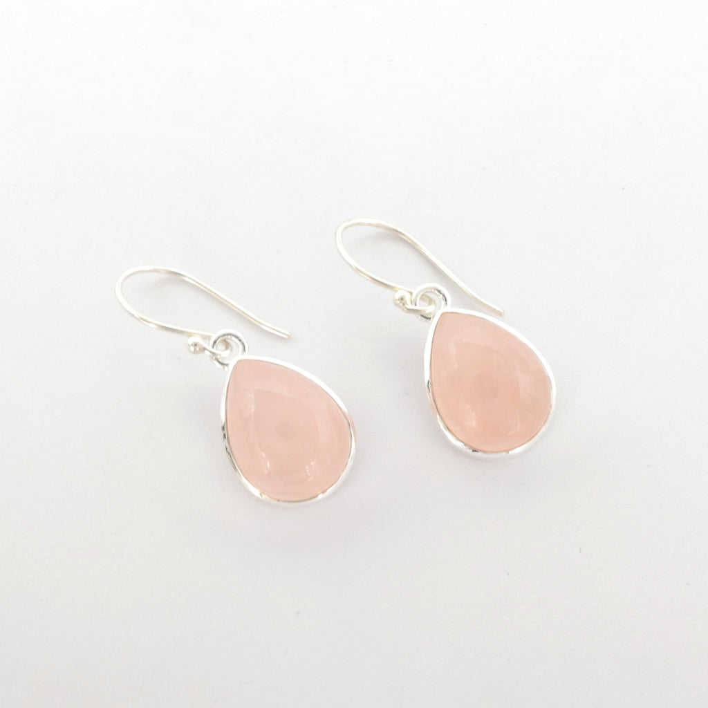 Sterling Silver Rose Quartz Earrings