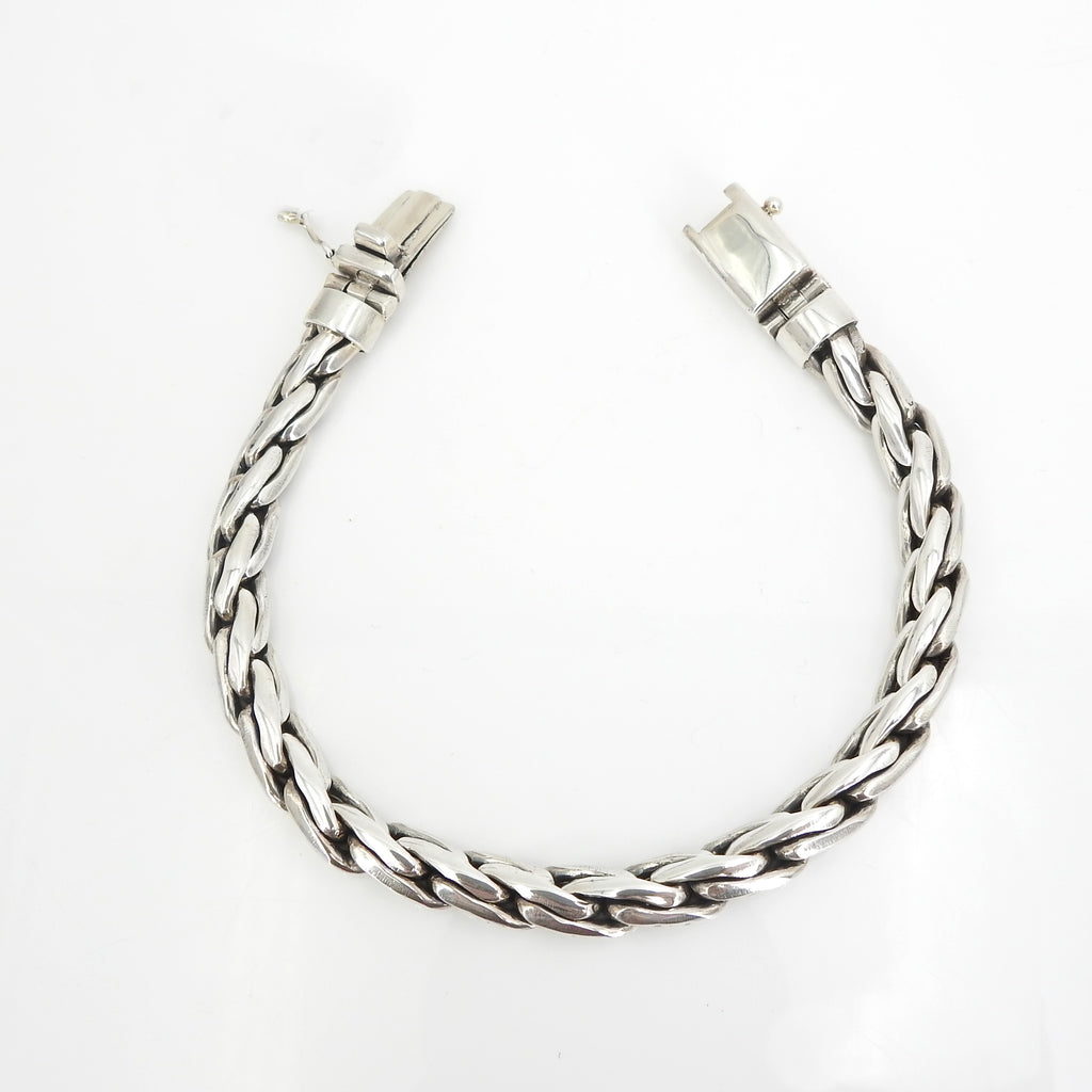 Sterling Silver 9" Thick Bracelet