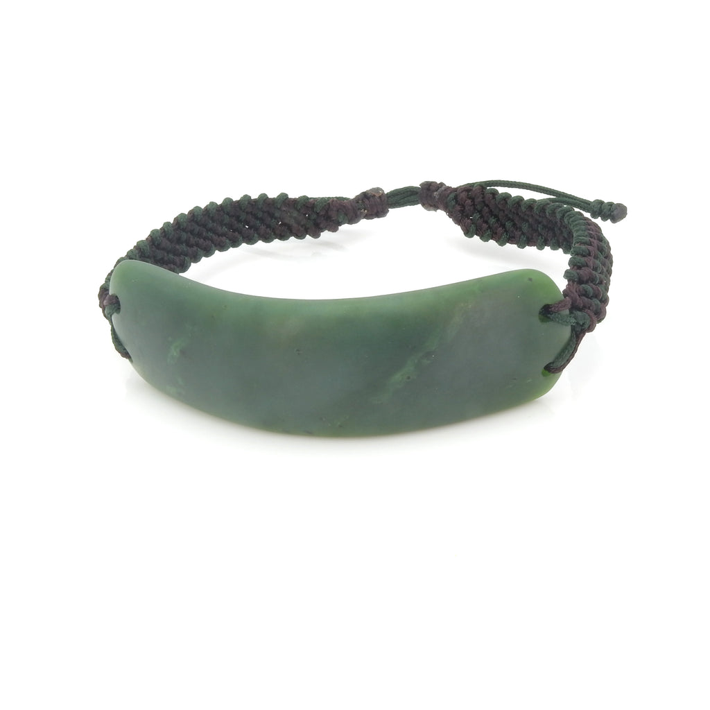 Men's Curved Jade Adjustable Bracelet