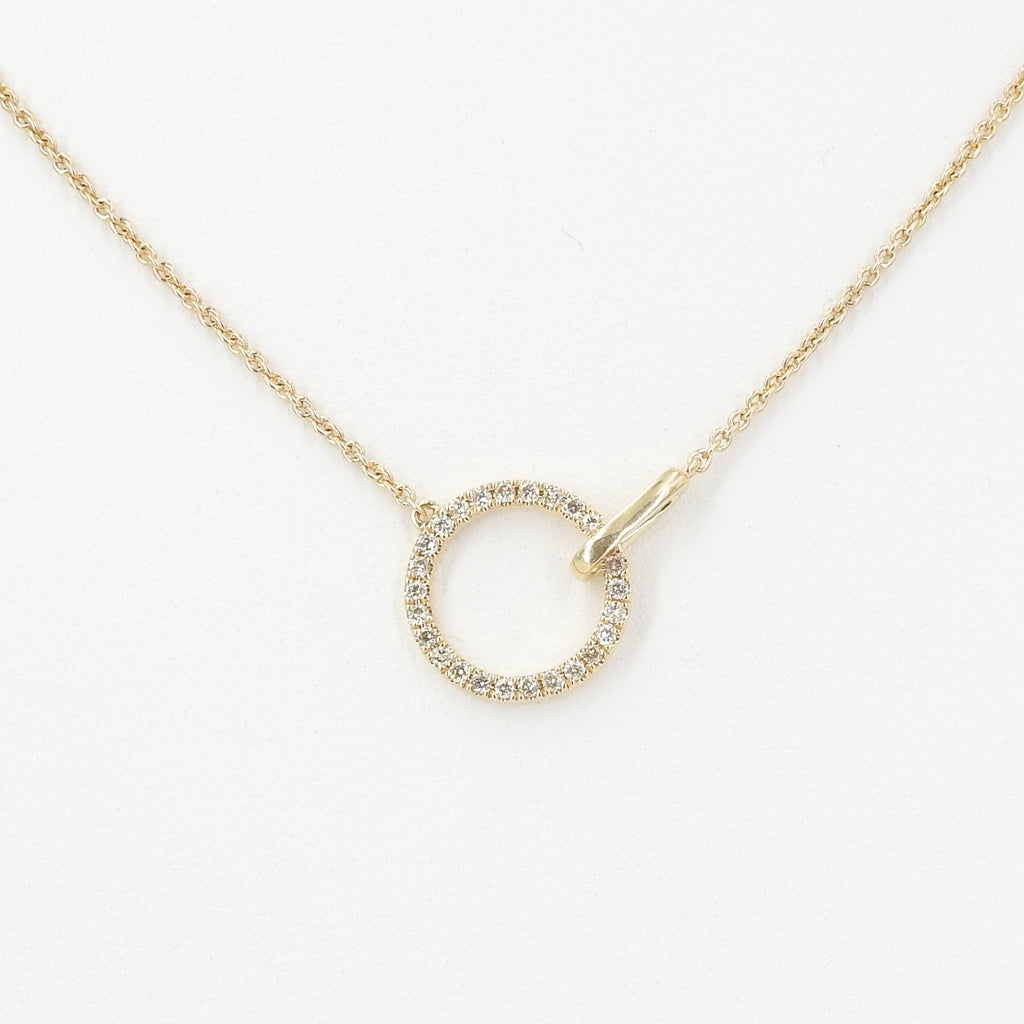 14KT Yellow Gold Diamond Necklace