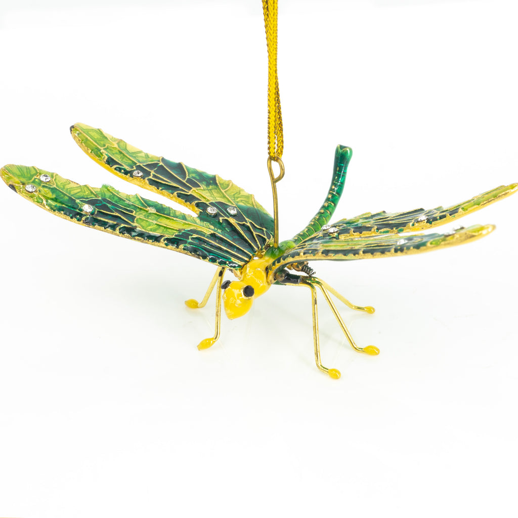Dragonfly Ornament Yellow and Green