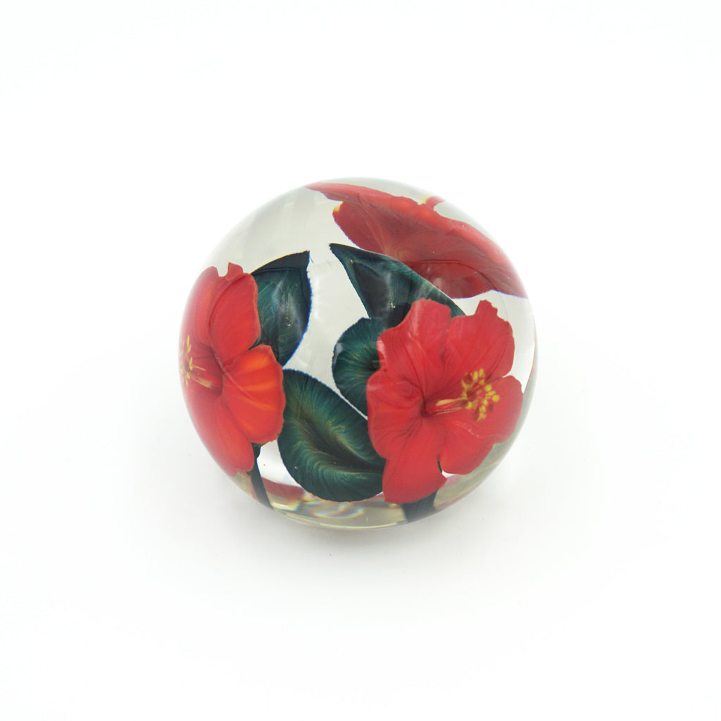 Red Hibiscus Paperweight
