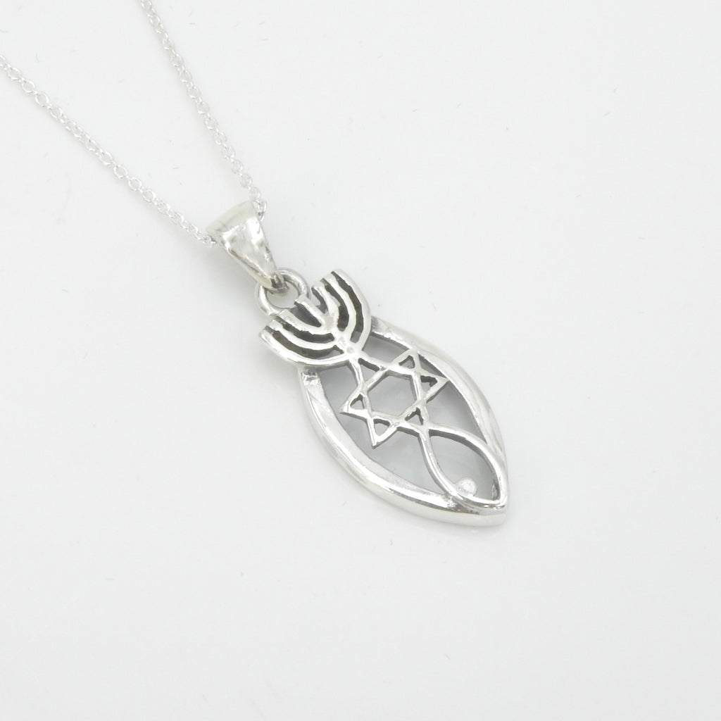 Sterling Silver Messianic Roots Seal Pendant