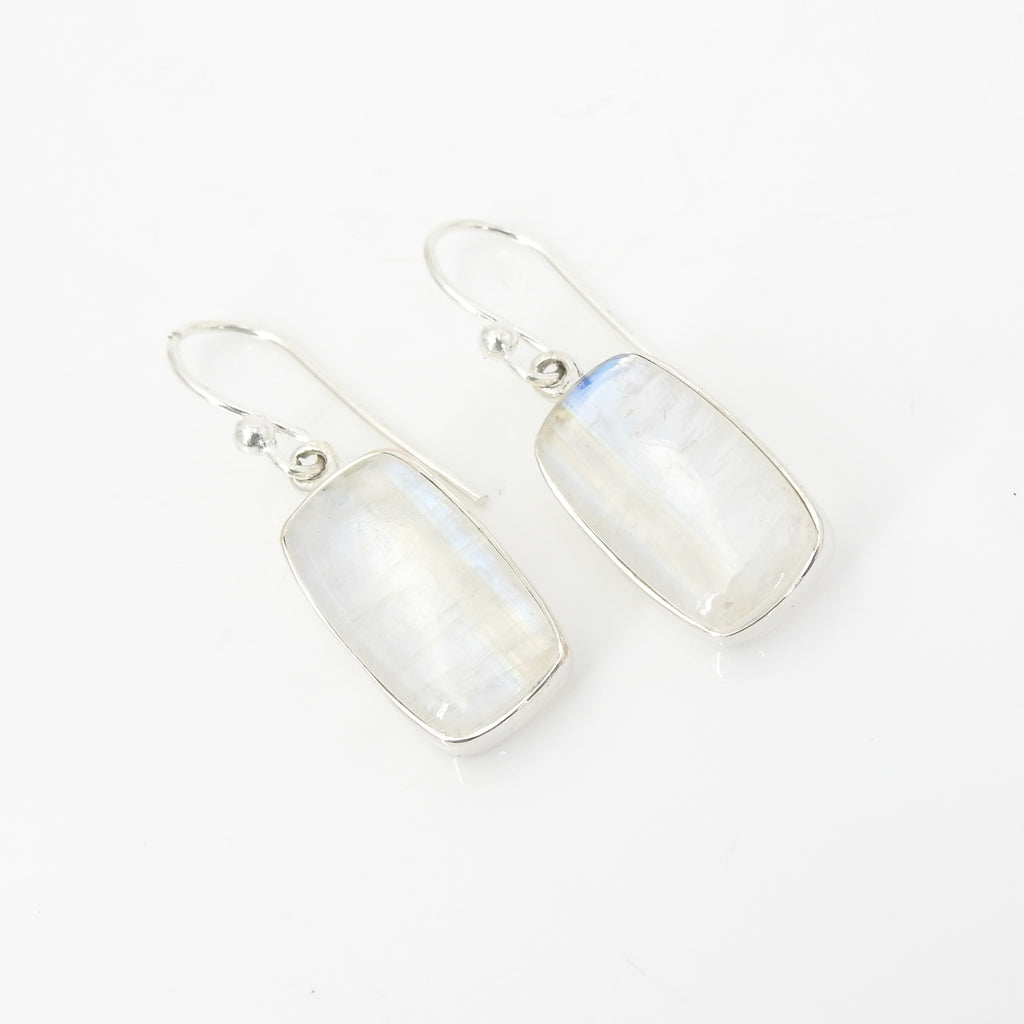 Sterlng Silver Rainbow Moonstone Earring