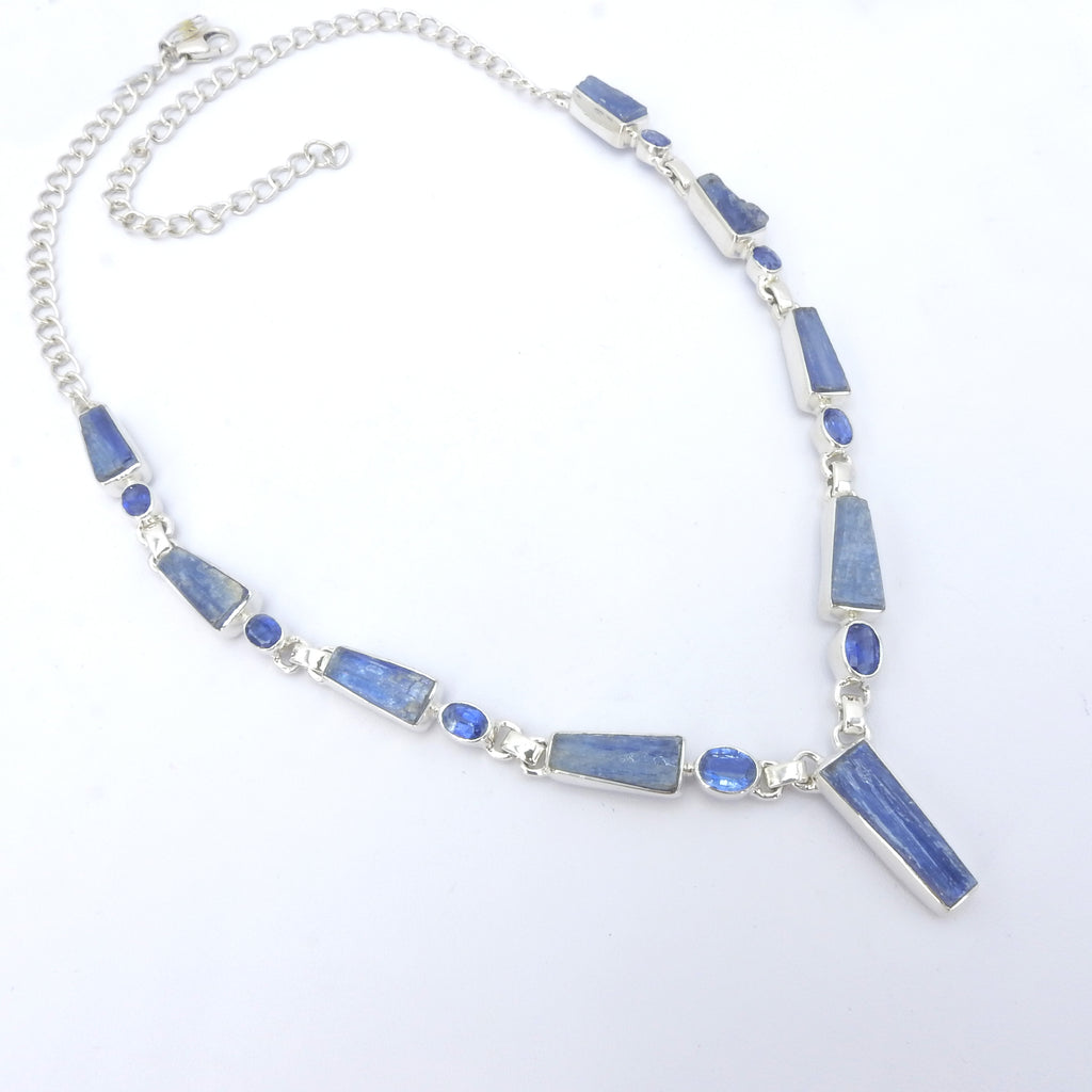 Sterling Silver Kyanite Statement Necklace