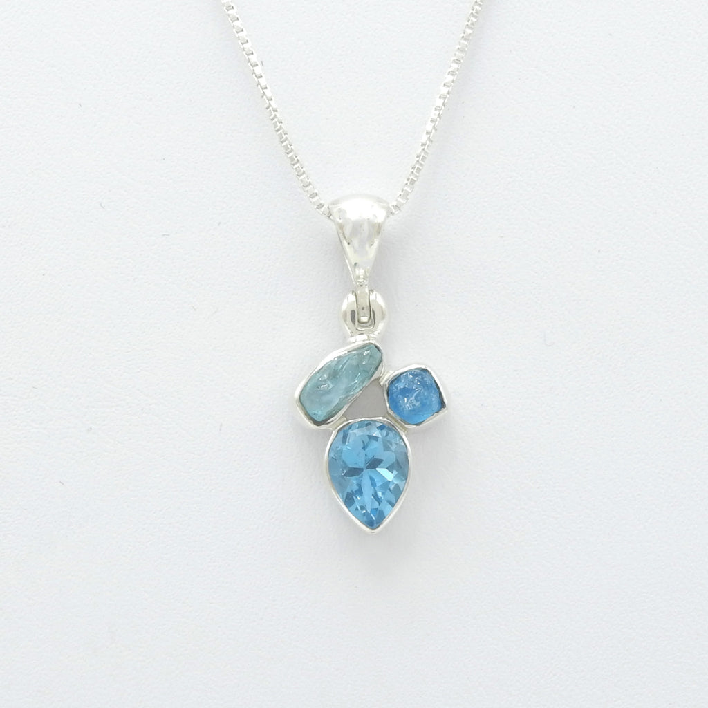 Sterling Silver Blue Topaz & Apatite