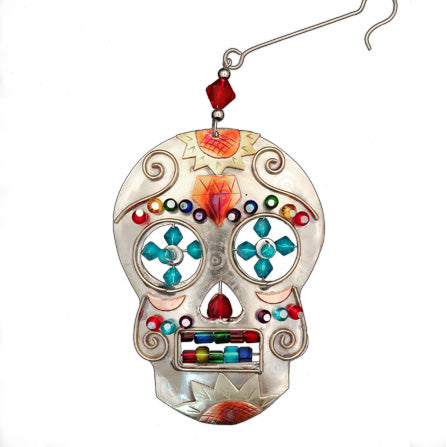 Jewel Sugar Skull Decorative Ornament