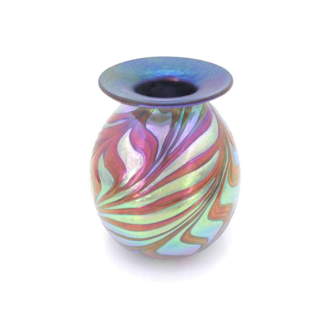 Iridescent Gold & Red Small Vase