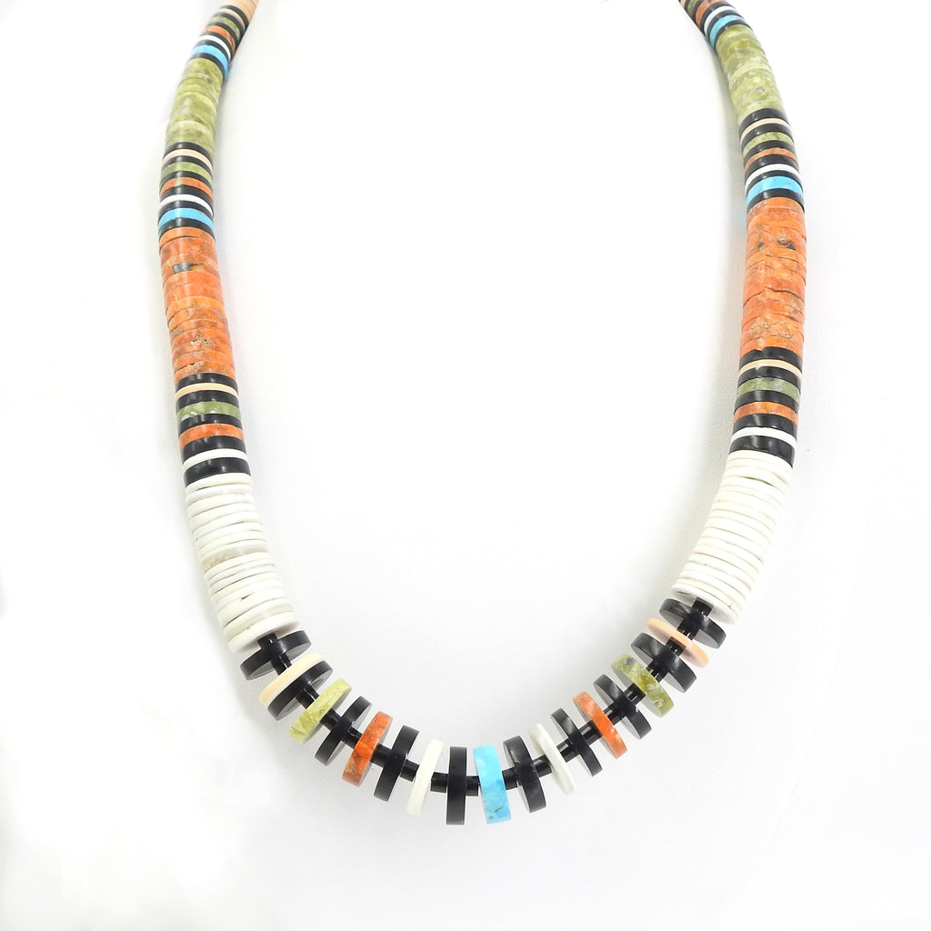 Multi Color Heishi Bead Necklace