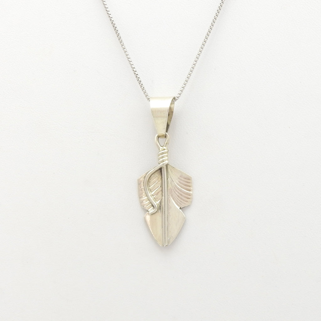 Sterling Silver Small Feather Pendant