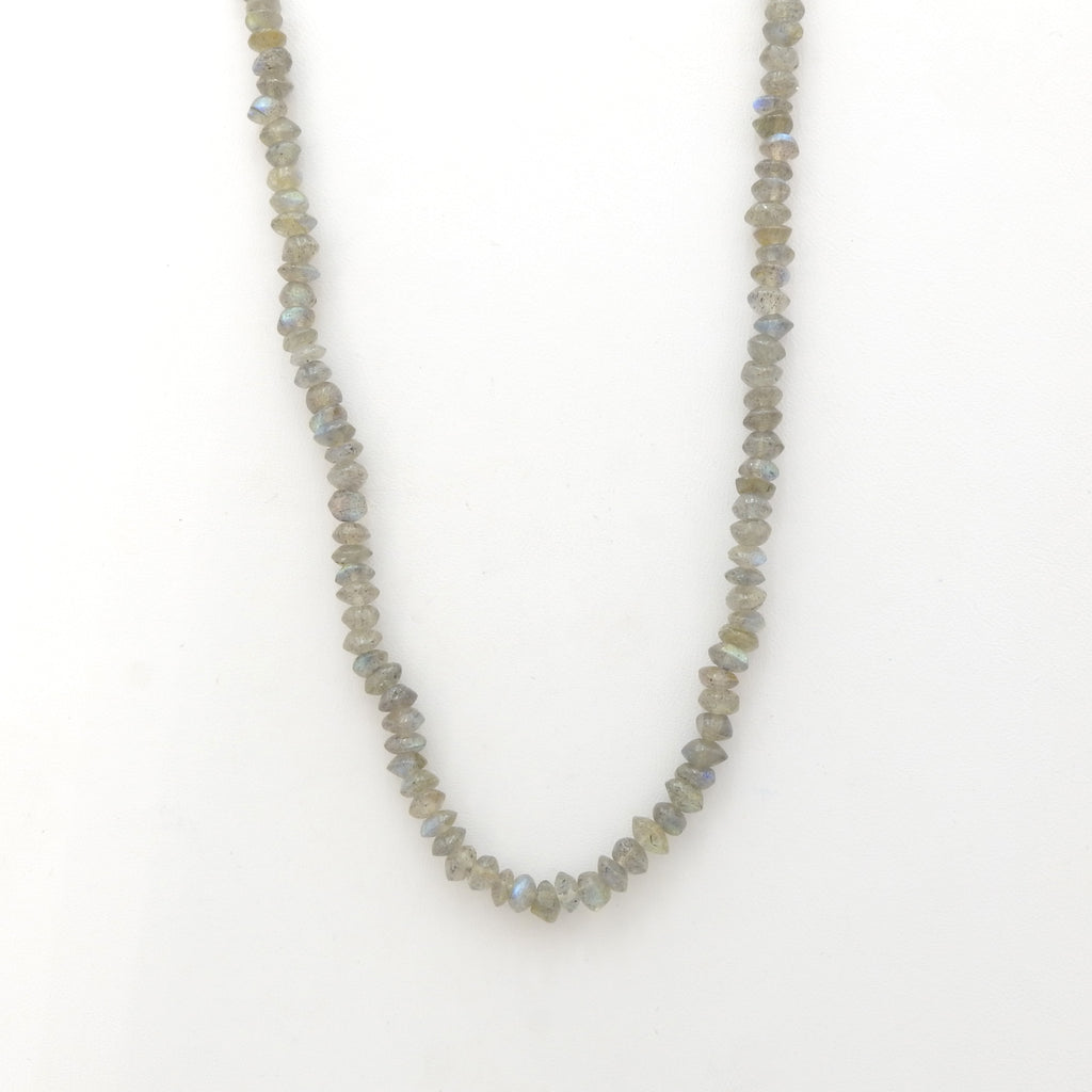 Sterling Silver Labradorite Bead Necklace
