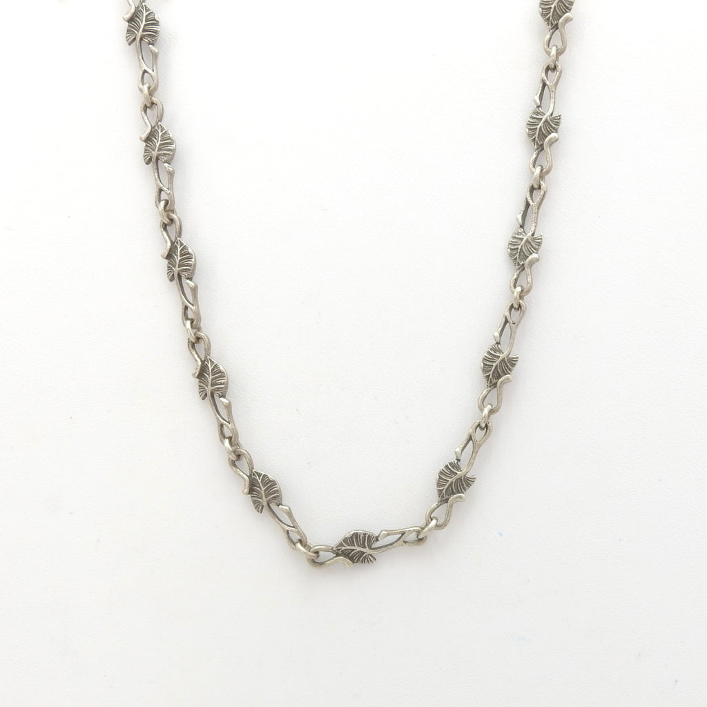 Sterling Silver Chain w/ Leaf Details