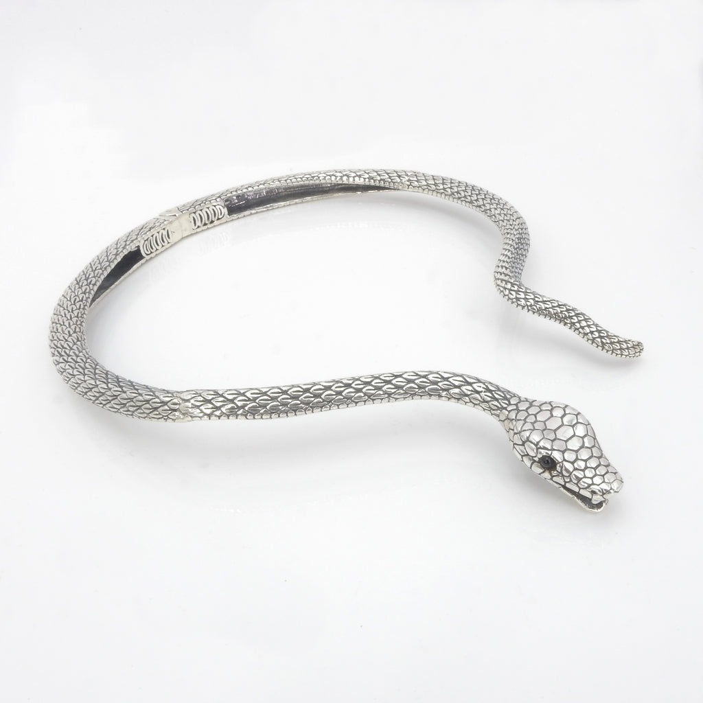 Sterling Silver Snake Collar Statement Necklace