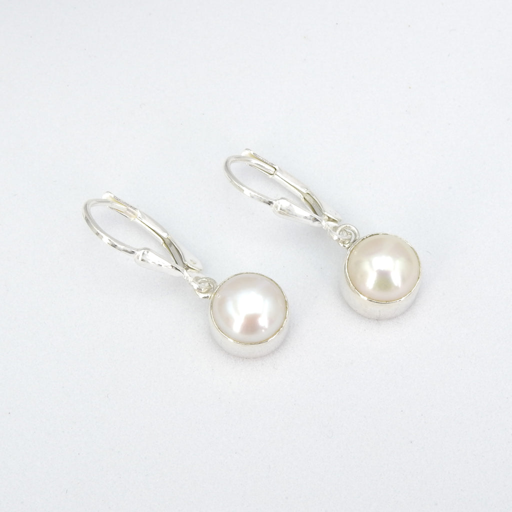 Sterling Silver Small Pearl Earrings