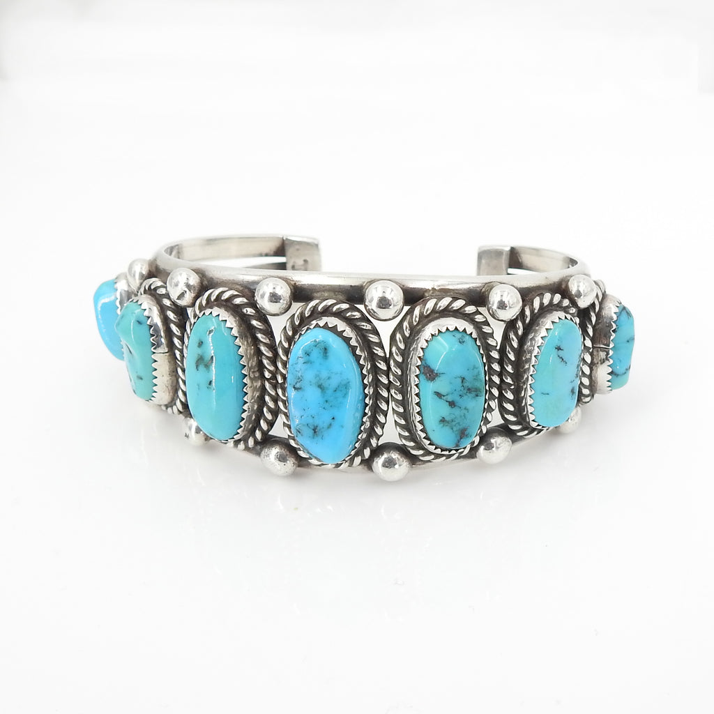 Sterling Silver & Turquoise Navajo Cuff
