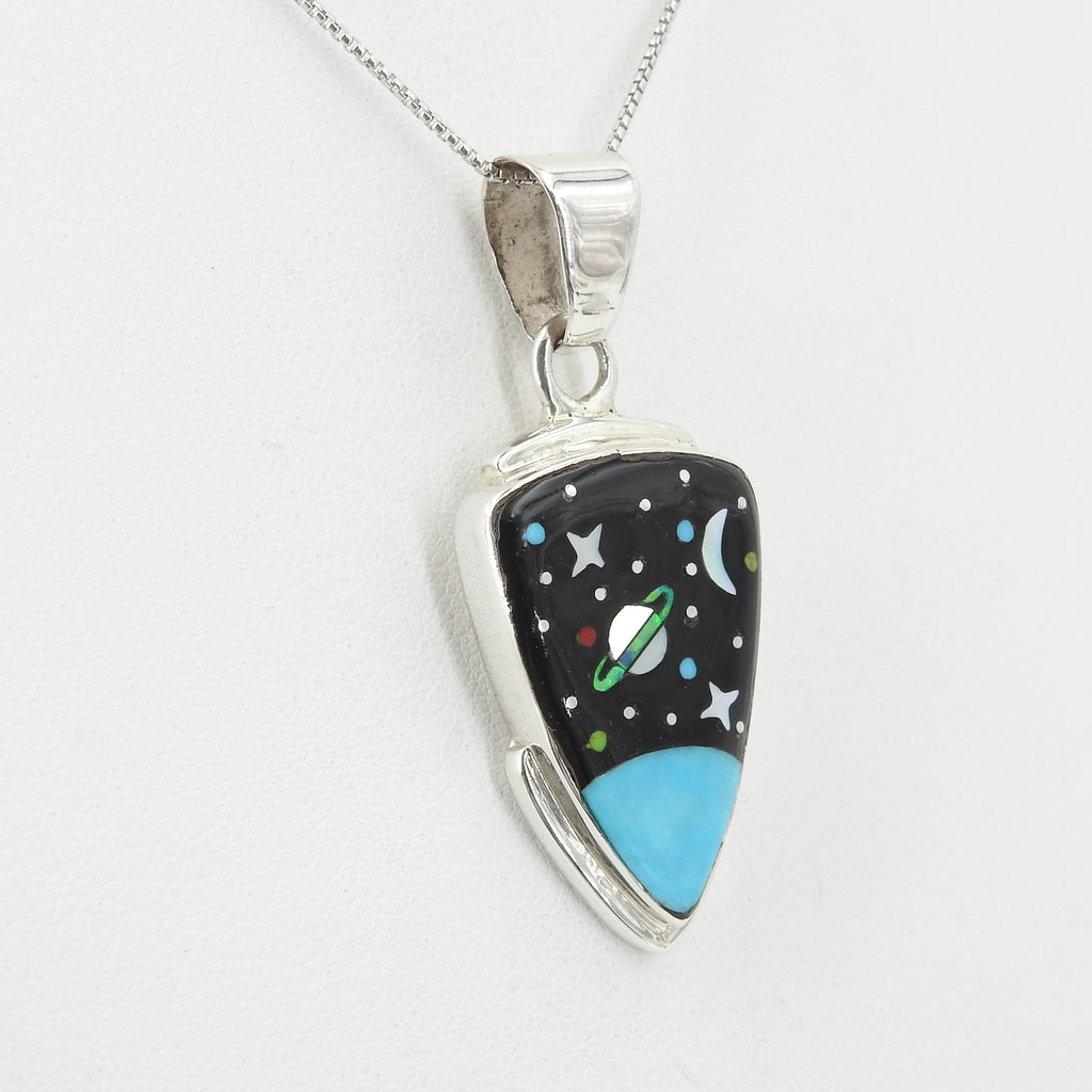 Sterling Silver Solar Inlay Pendant