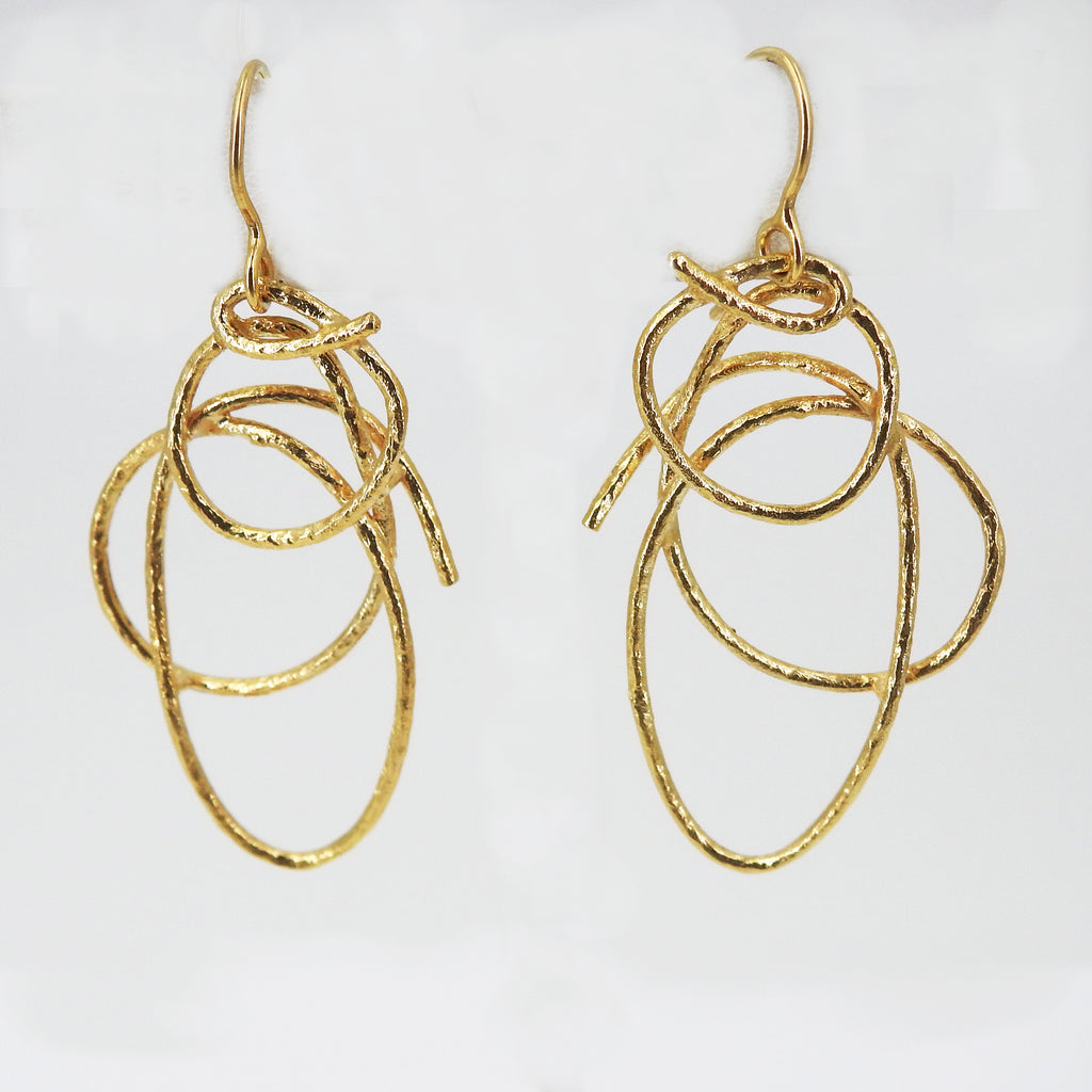 Gold Vermeil Dangle Earrings