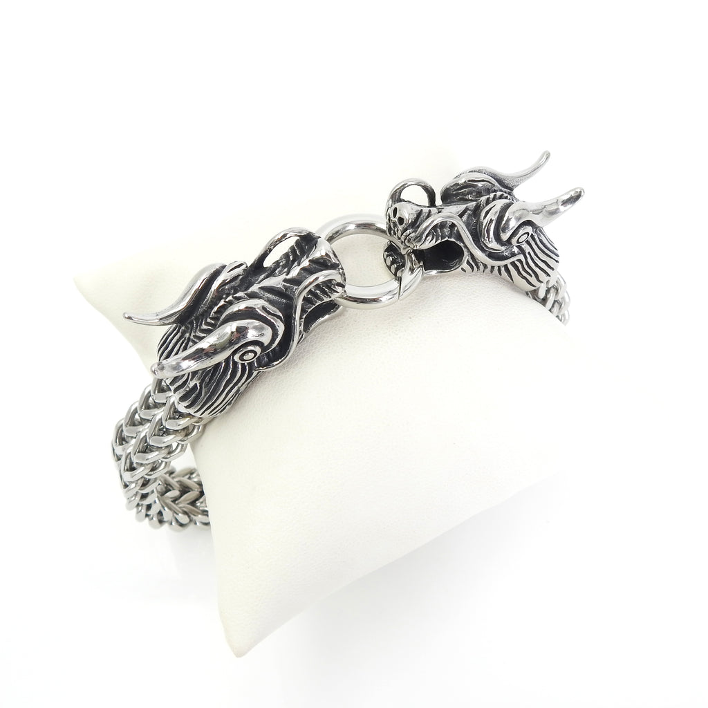 Stainless Steel Chunky Dragon Bracelet
