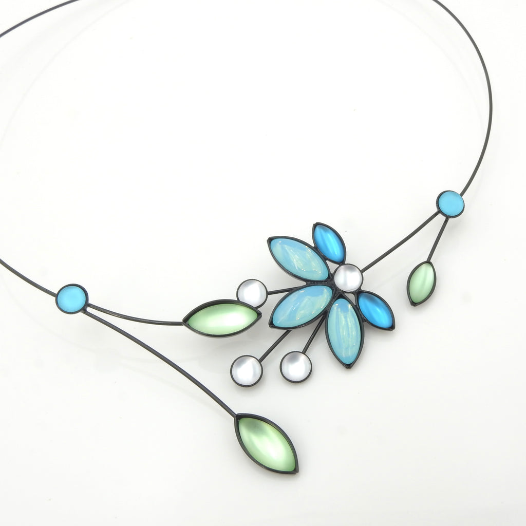 Memory Wire Mimosa Blossom Necklace
