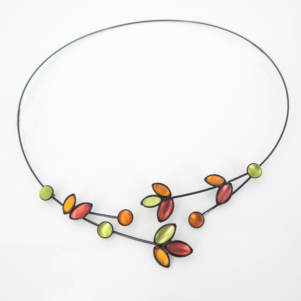 Leaves & Branches Memory Wire Necklace