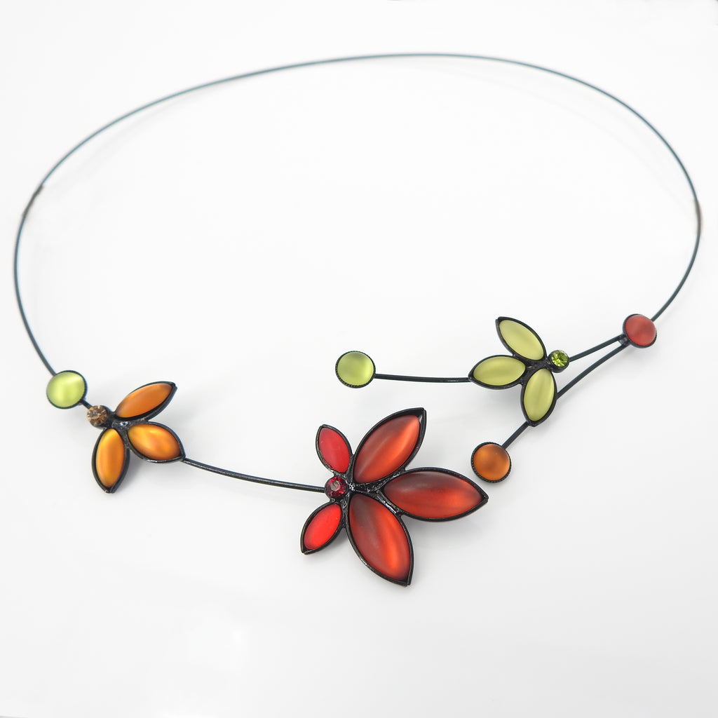 Small Maple Leaf Memory Wire Necklace