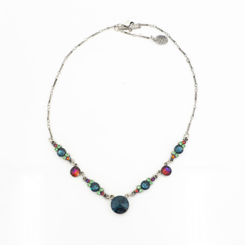 Vintage Multi Color Crystal Necklace