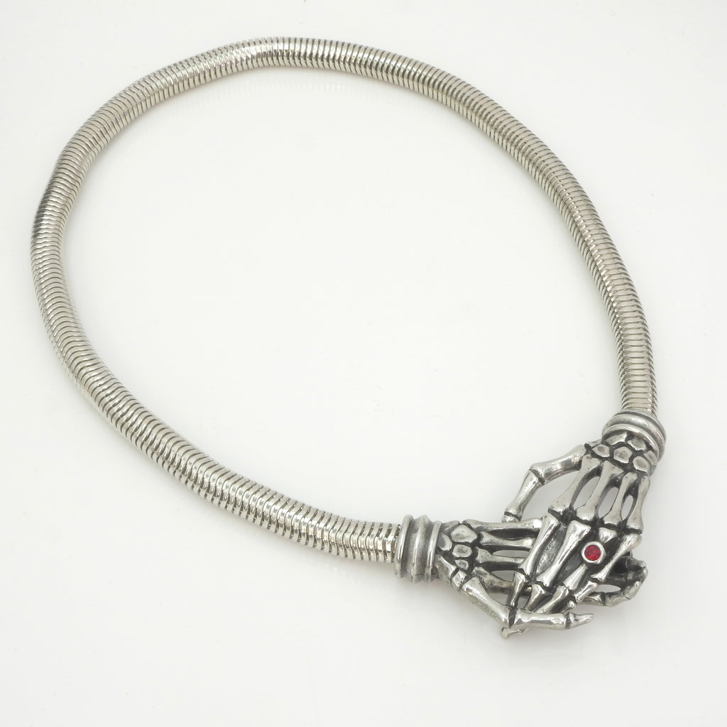 English Pewter Skeleton Necklace