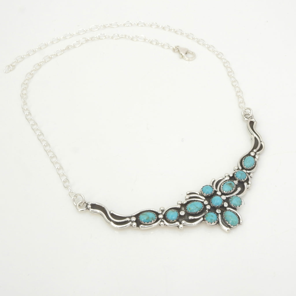 Sterling Silver Navajo Turquoise Necklace