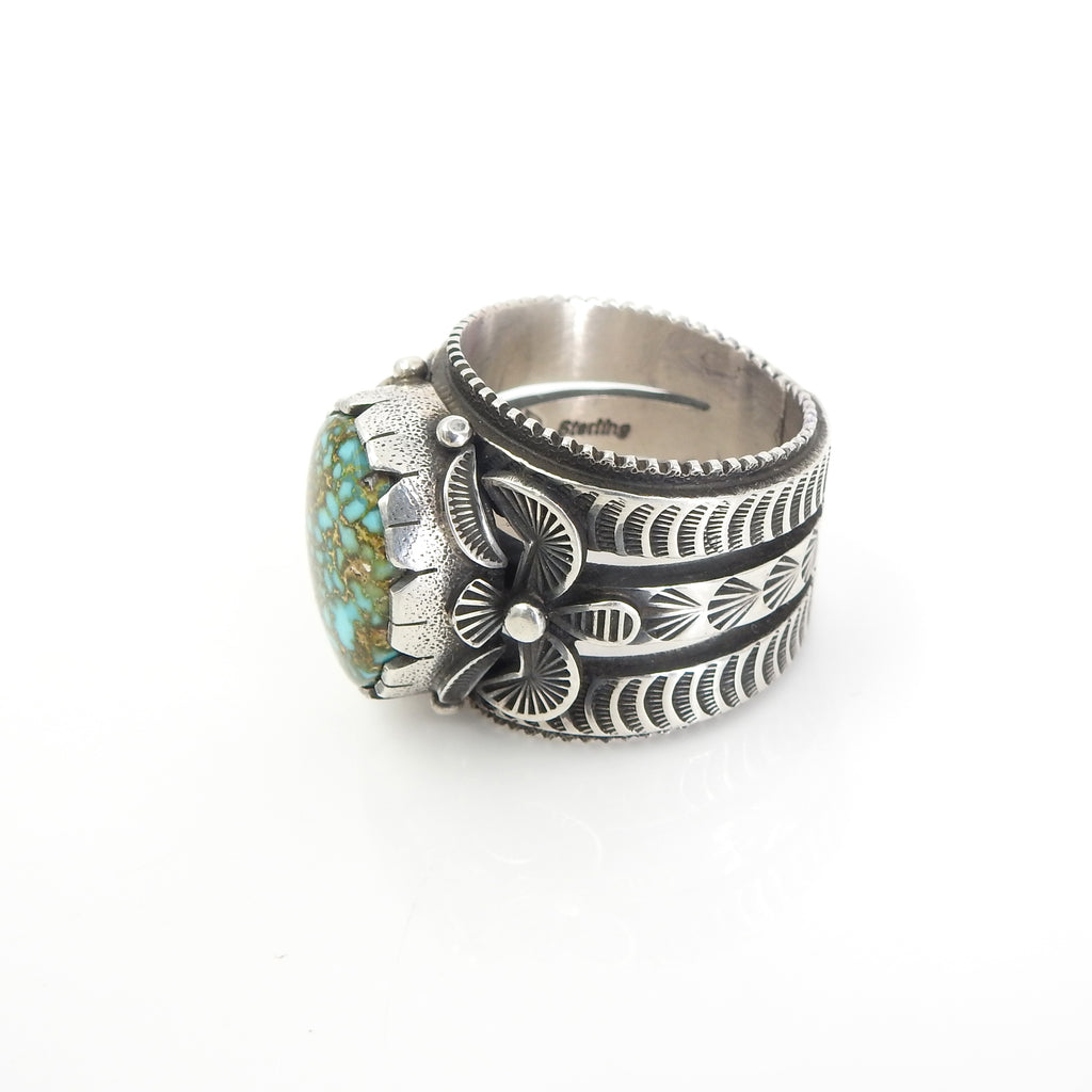 Sterling Silver Navajo Turquoise Ring Size 10.5