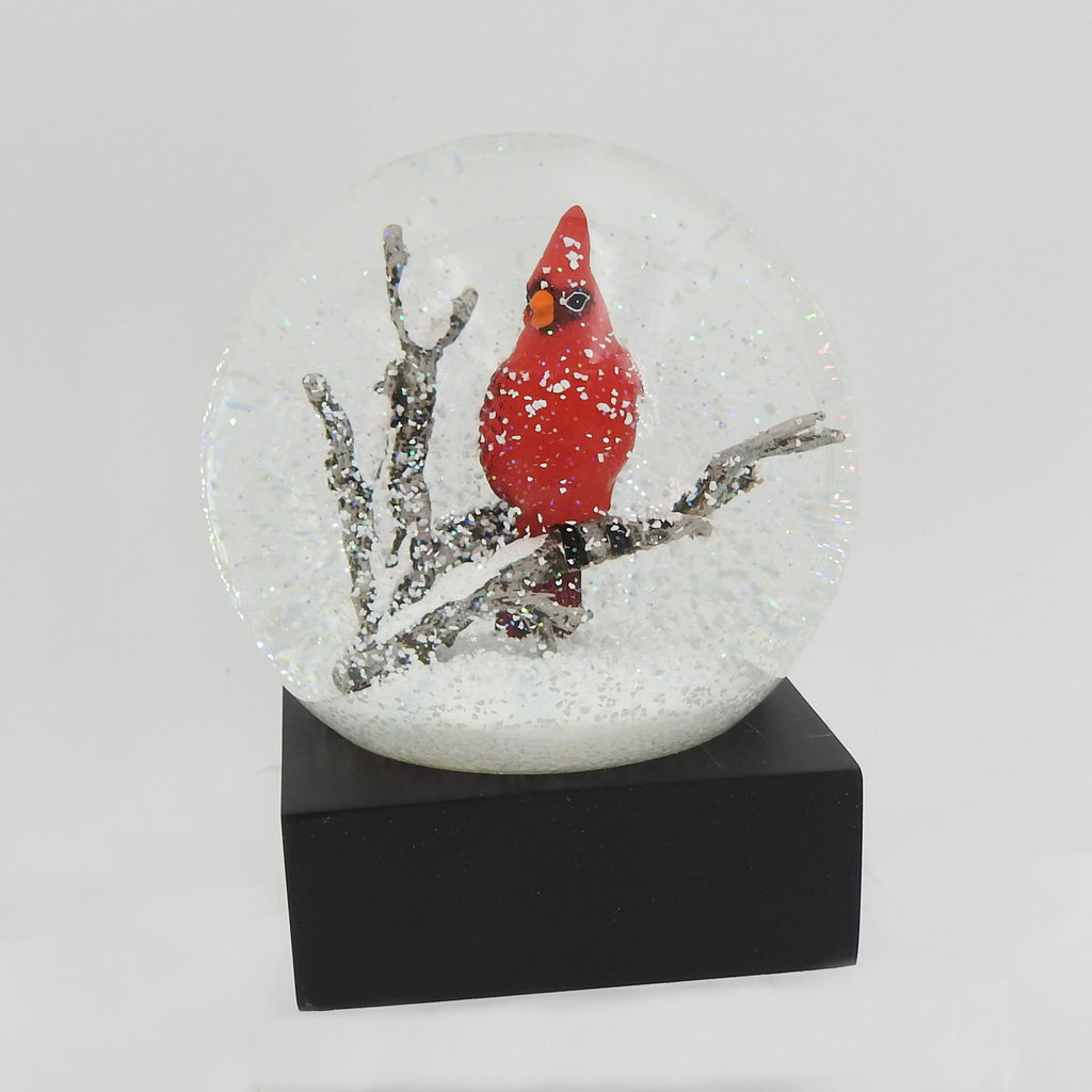 Singing Cardinal Snow Globe