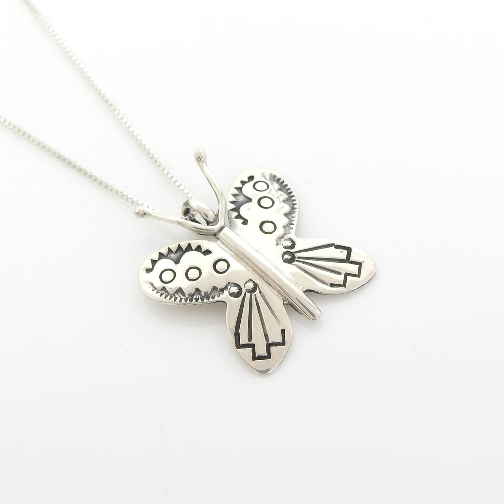 Sterling Silver Native American Butterfly Pendant