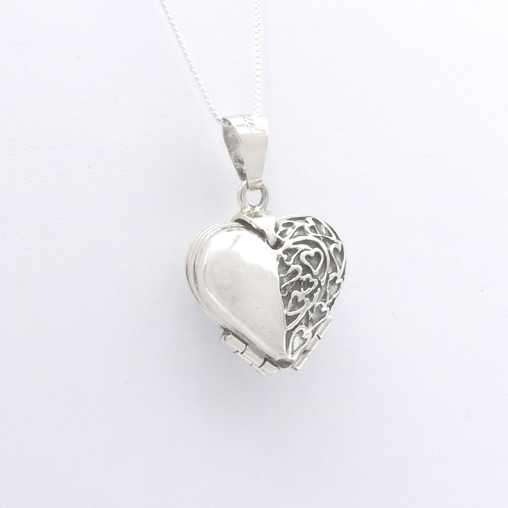 Sterling Silver Heart Locket w/ Hearts