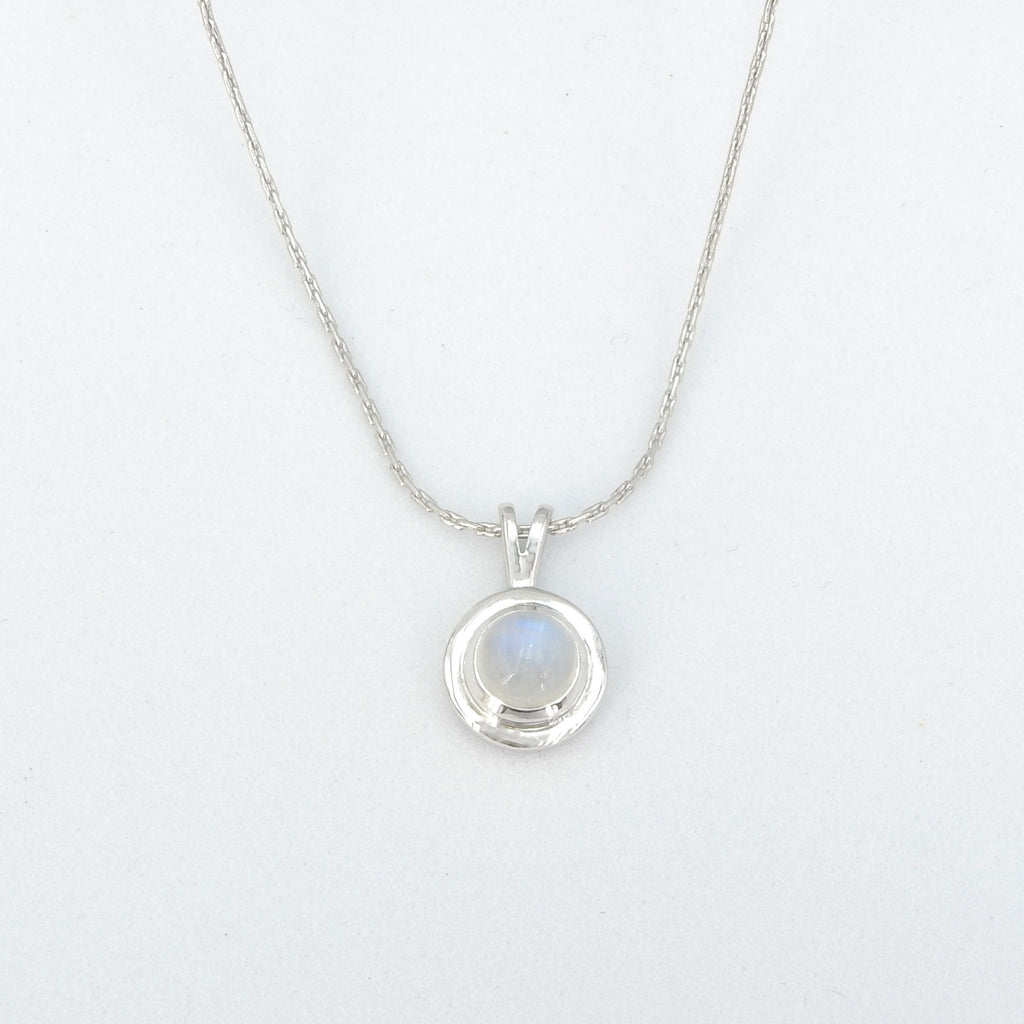 Sterling Silver Delicate Moonstone Necklace