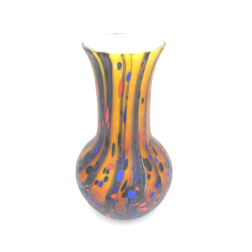Tall Matte Glass Trumpet Vase
