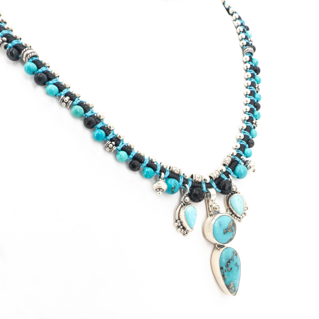 S/S Turquoise Knotwork Necklace