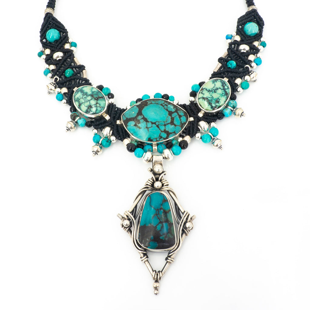 S/S 4 Turquoise Knotwork Necklace