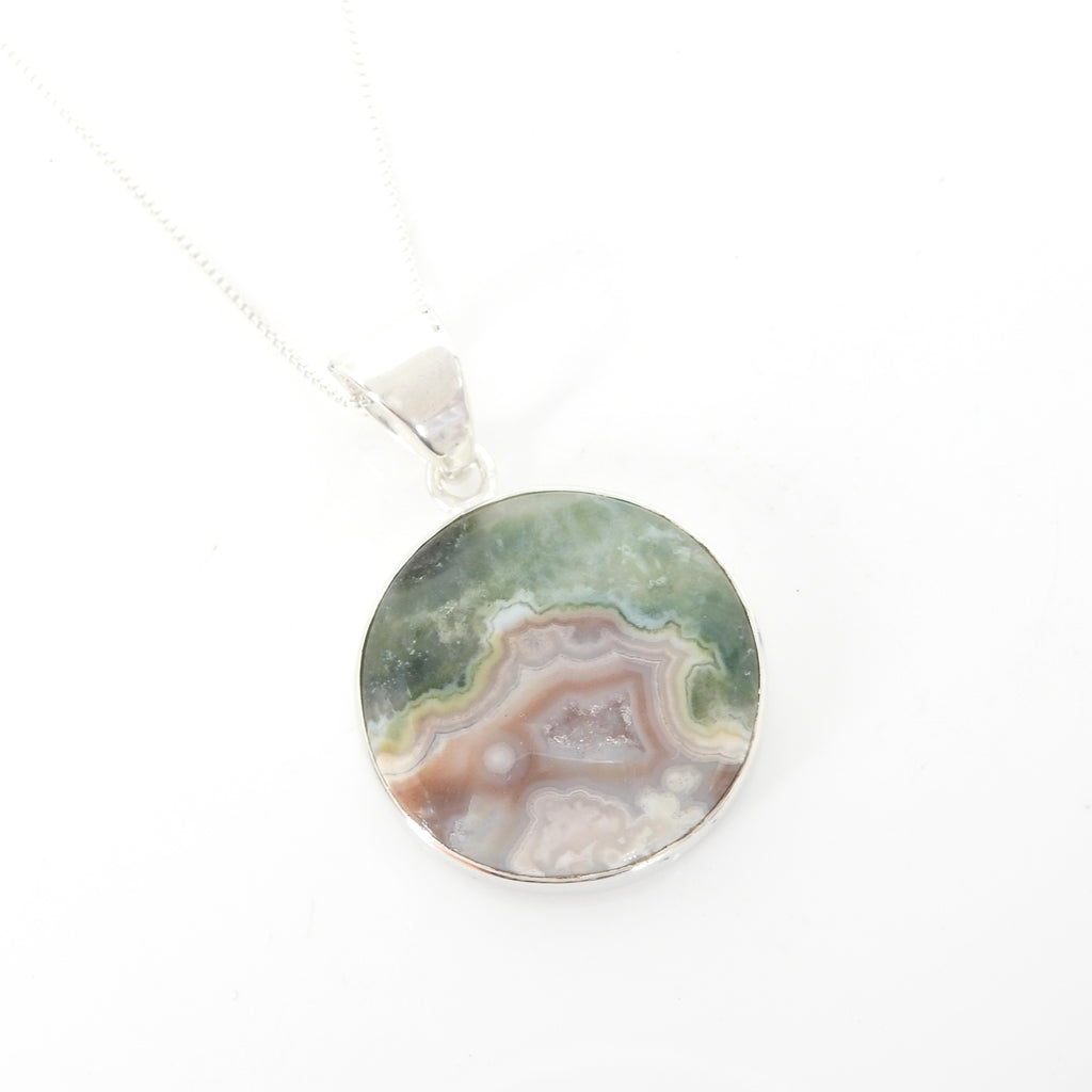 Sterling Silver Ocean Jasper Pendant