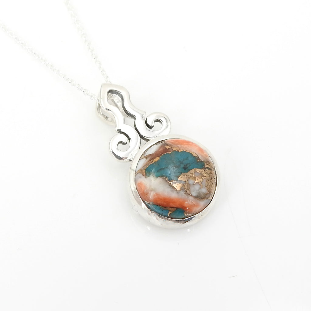 Sterling Silver Spiny Turquoise Pendant