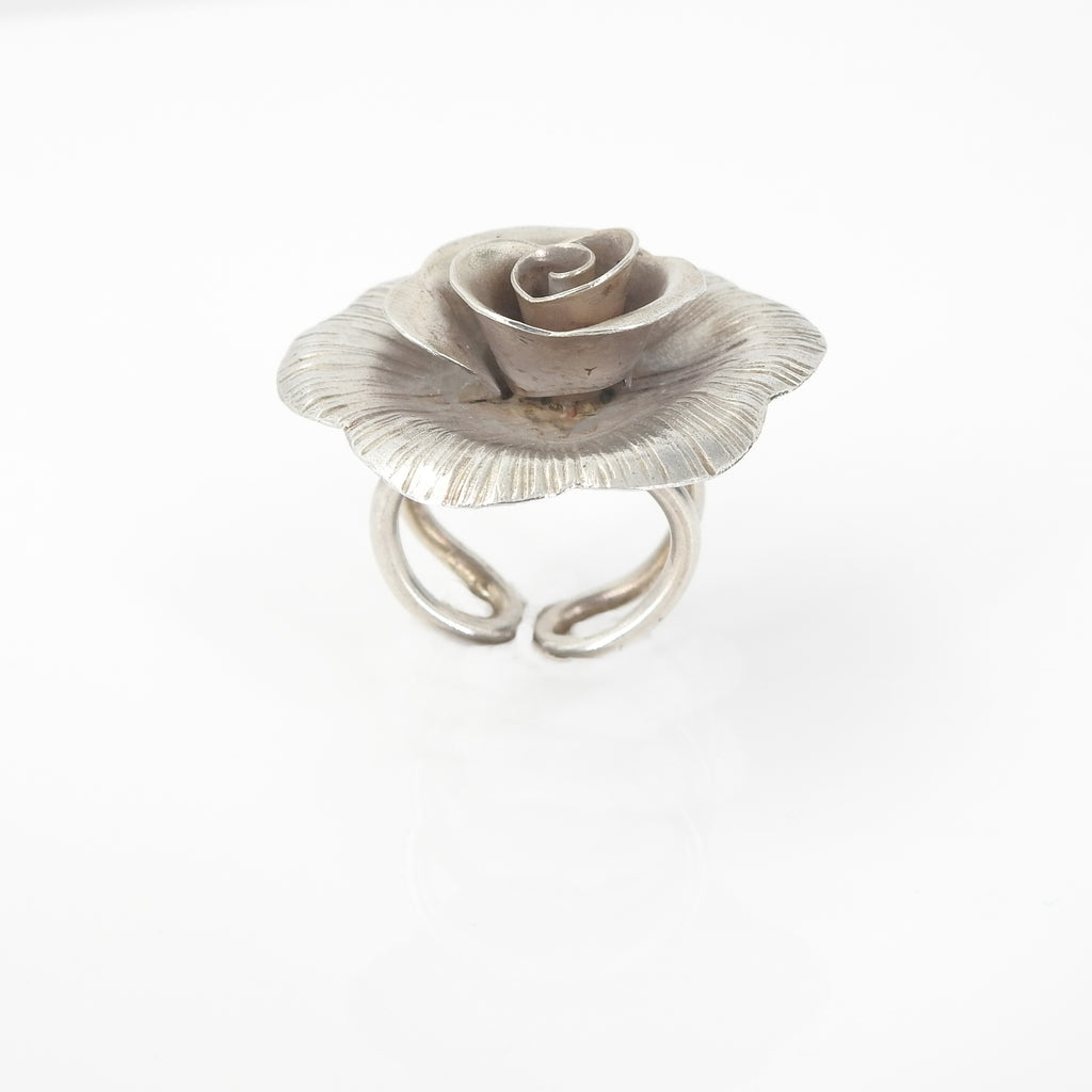 Sterling Silver Adjustable Flower Ring