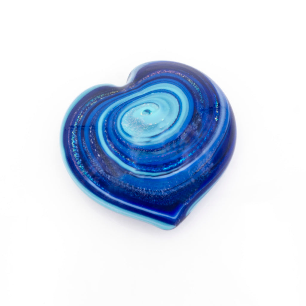 Blue Swirl Heart Paper Weight