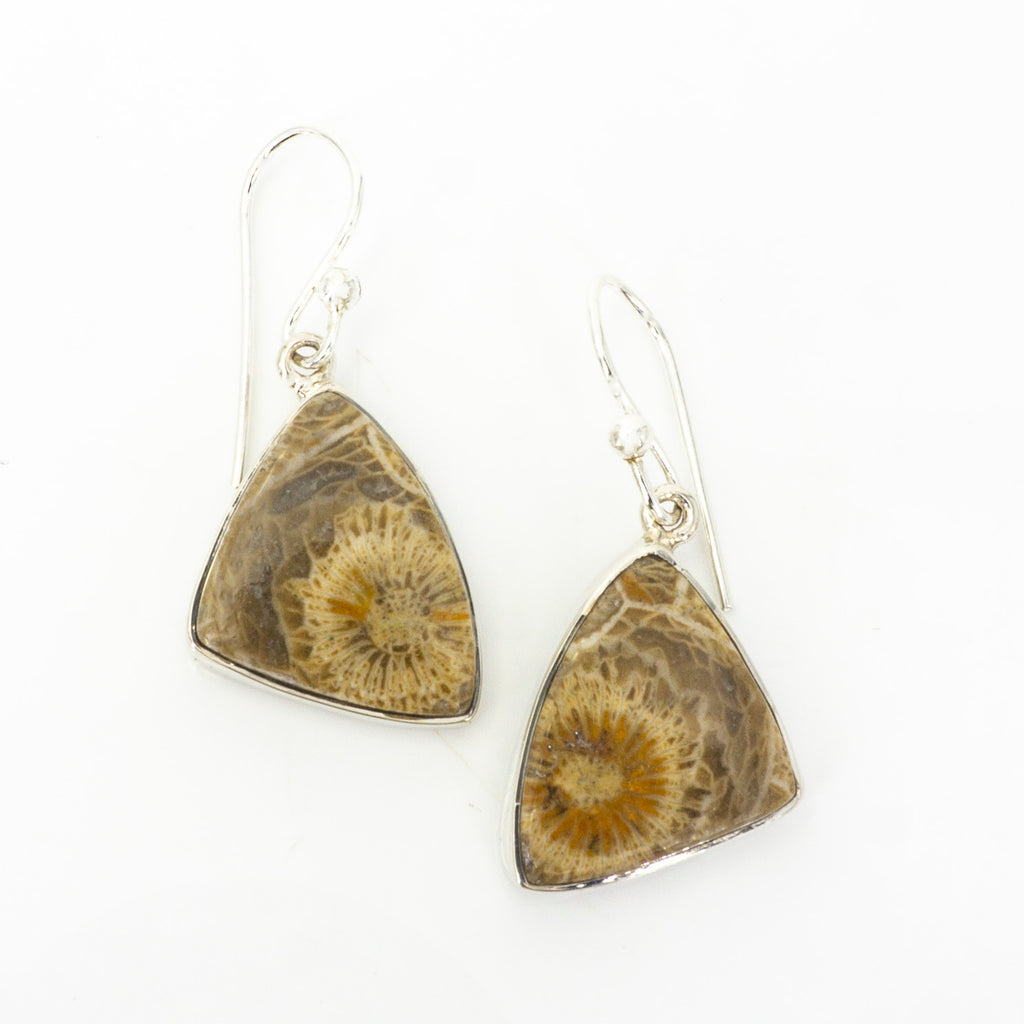 S/S Fossilized Coral Earring