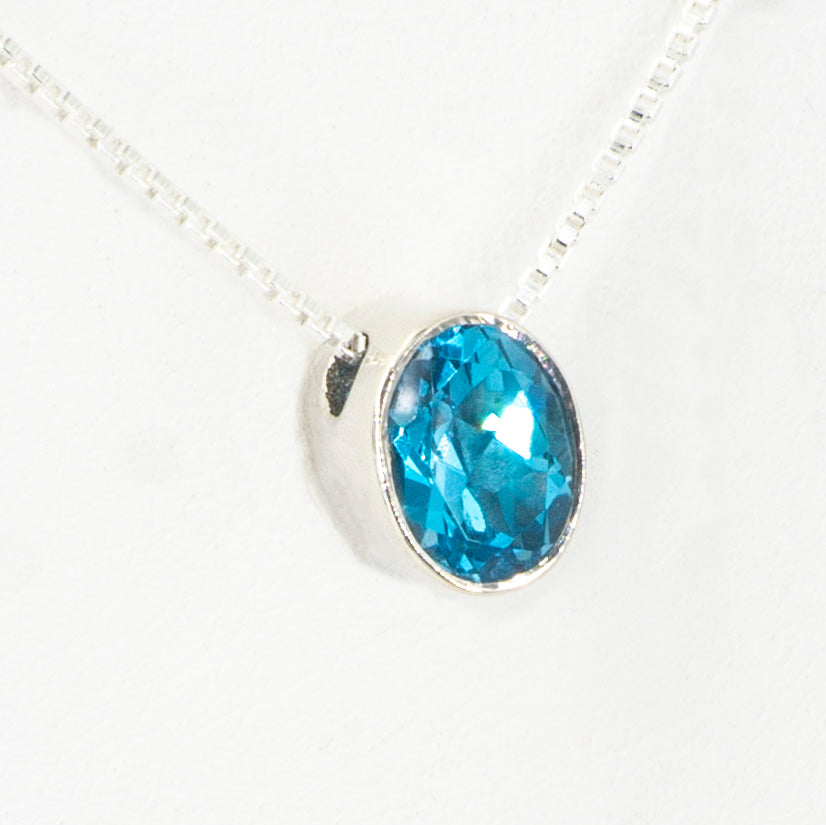 S/S Blue Topaz Necklace