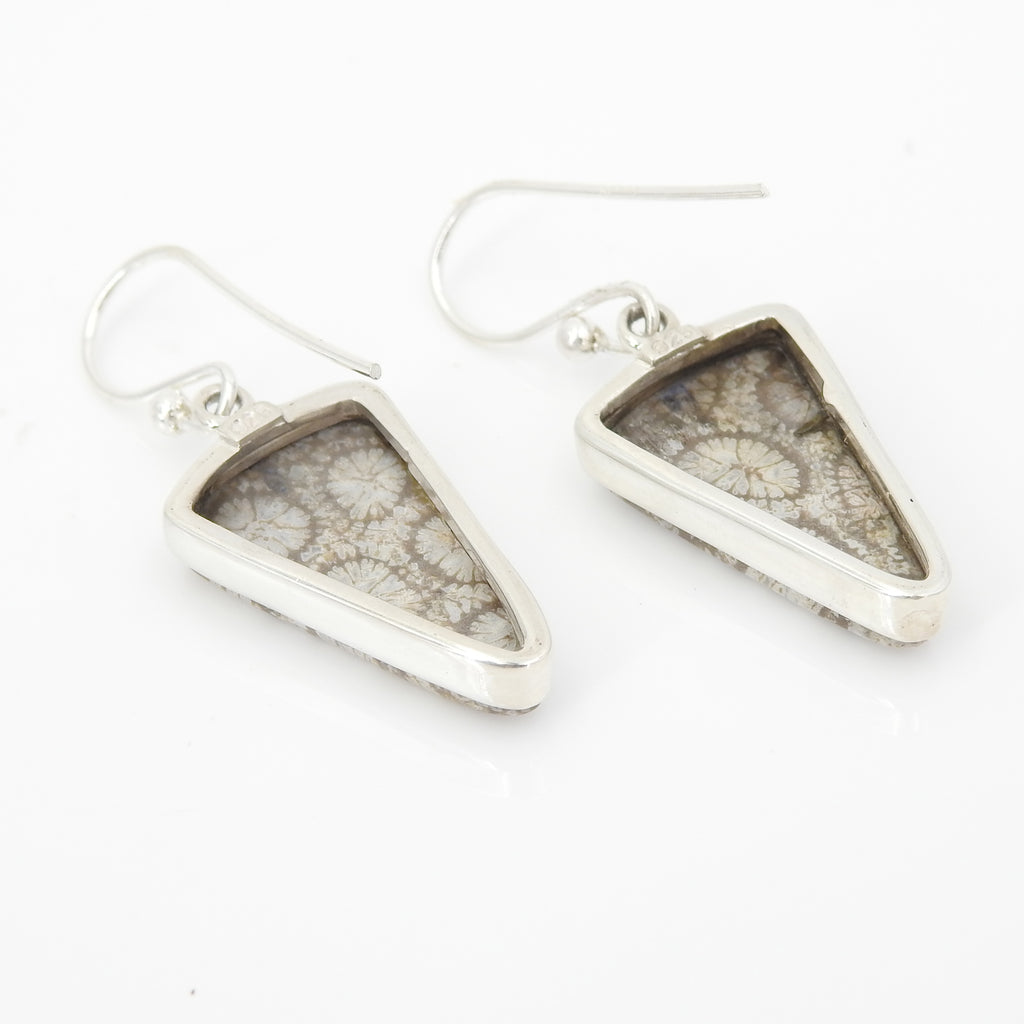 S/S Fossilized Black Coral Earring