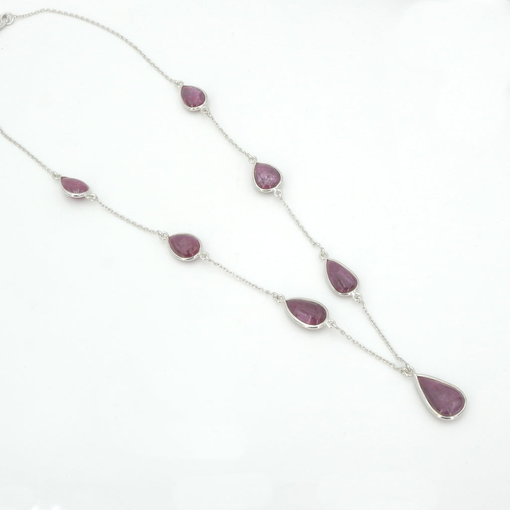 Sterling Silver Ruby Necklace