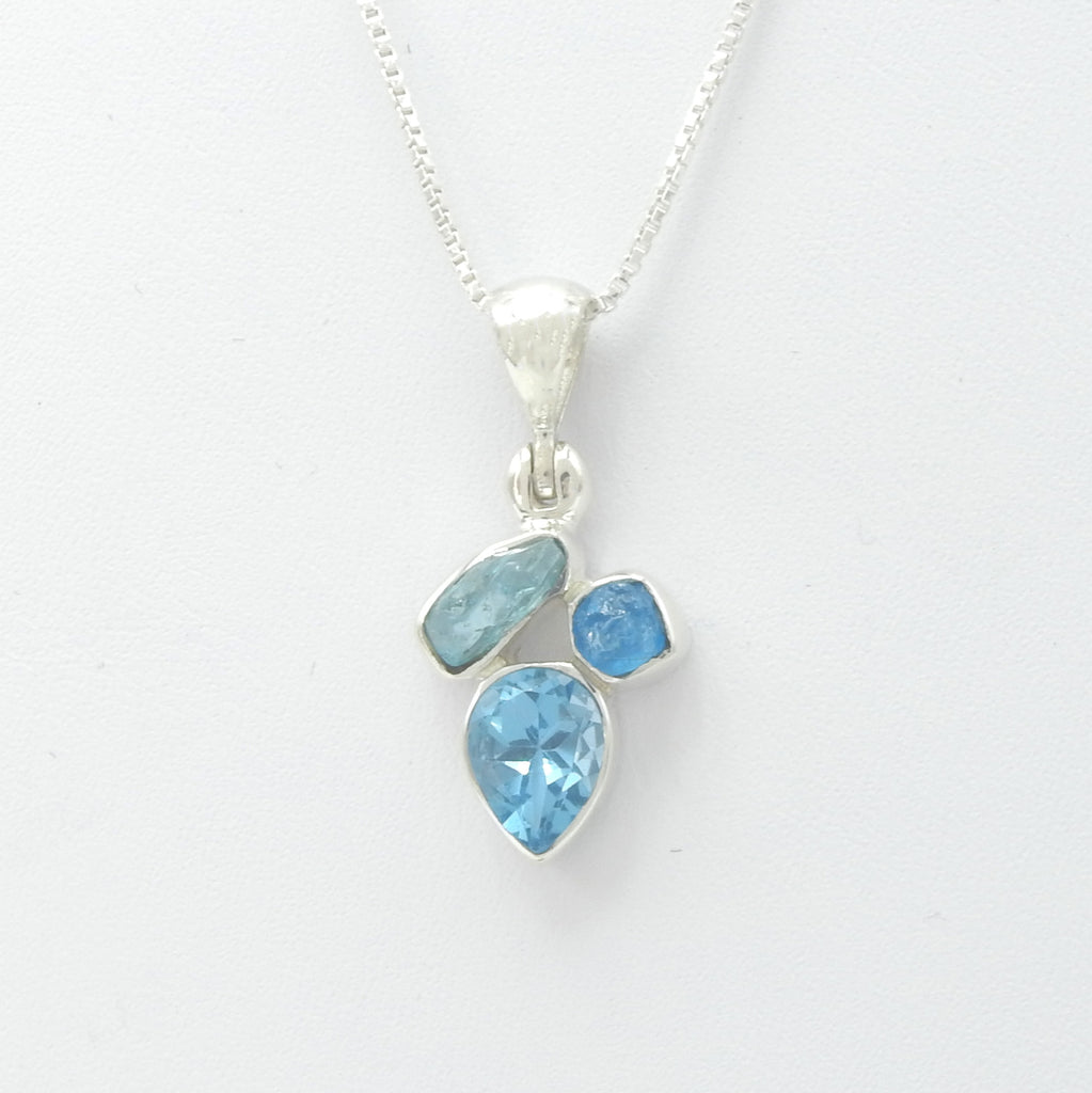 Sterling Silver Blue Topaz & Apatite
