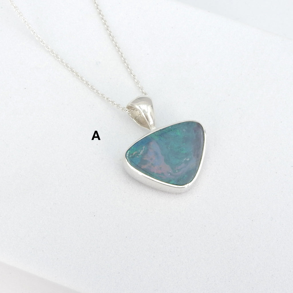 Sterling Silver Australian Boulder Opal Pendant