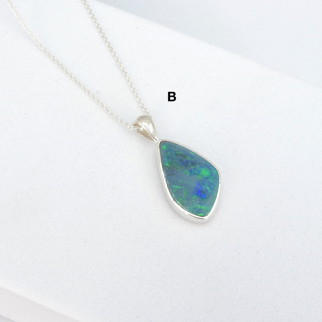 Sterling Silver Australian Boulder Opal Pendant