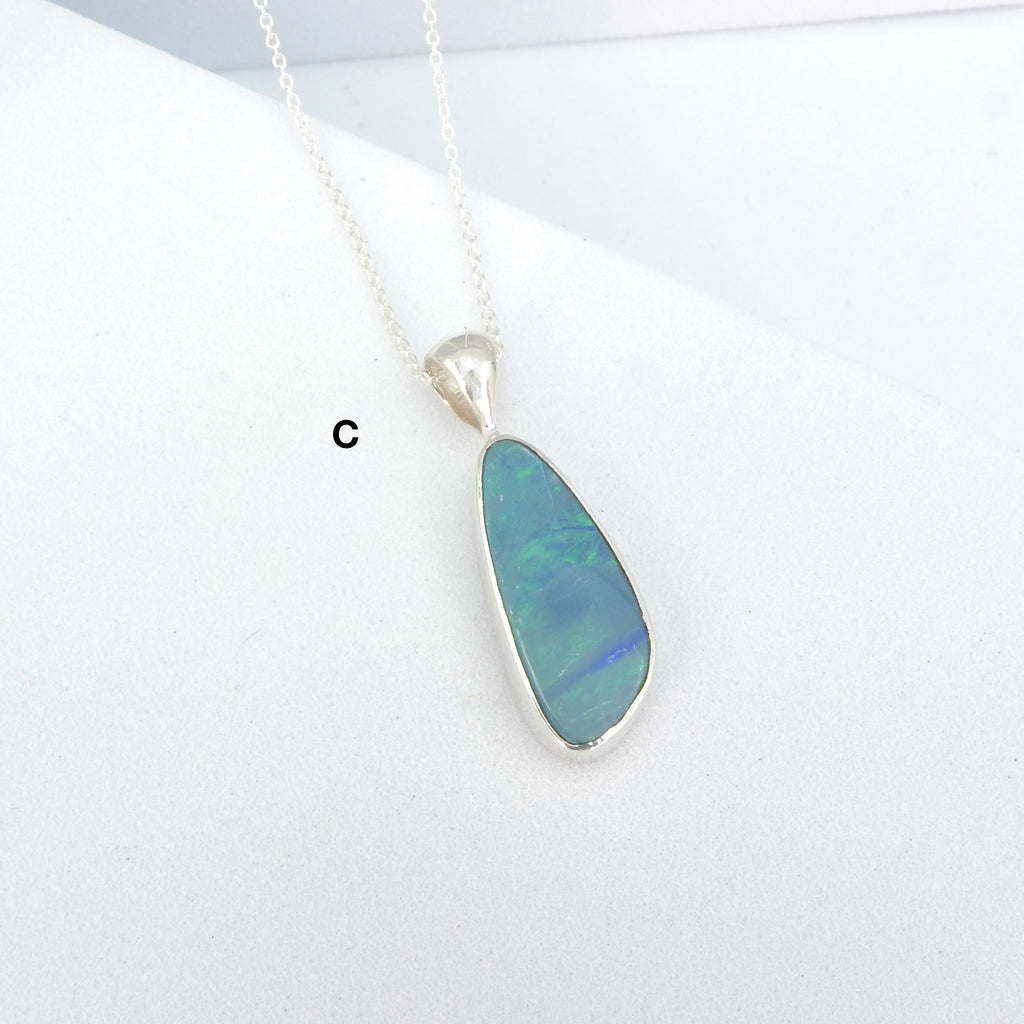 Sterling Silver Australian Boulder Opal Pendant