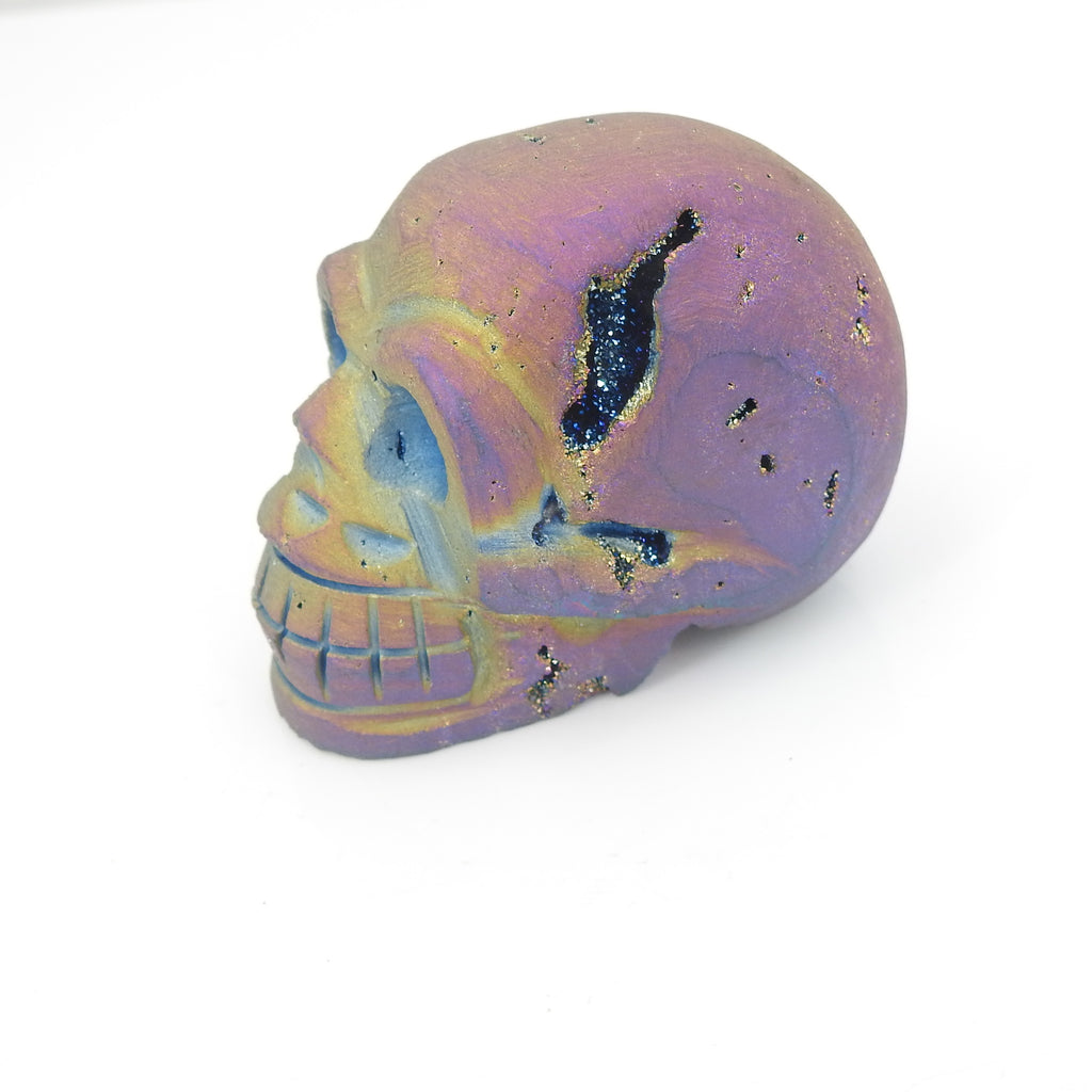 Titanium Druzy Skull